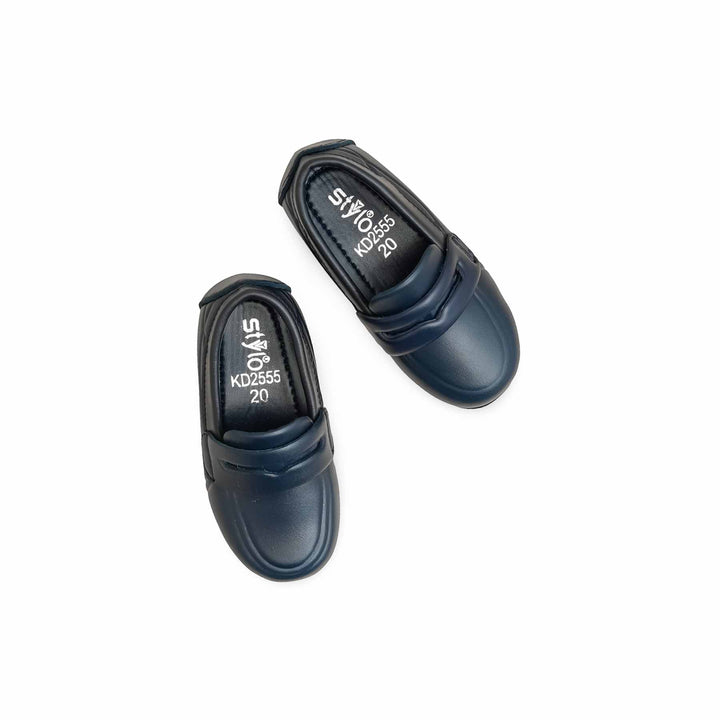 Boys Navy Formal Moccasin KD2555