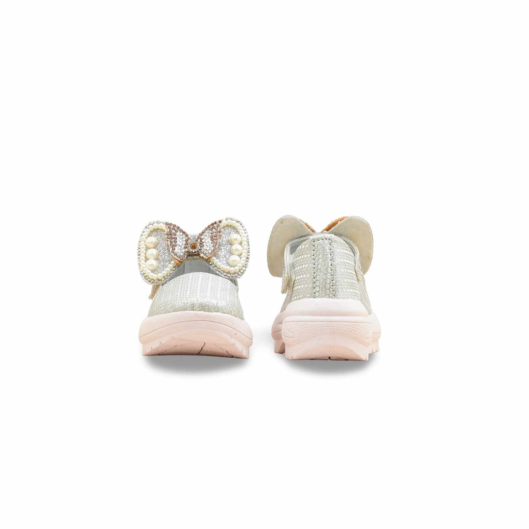 Girls Silver Fancy Pumps KD2558
