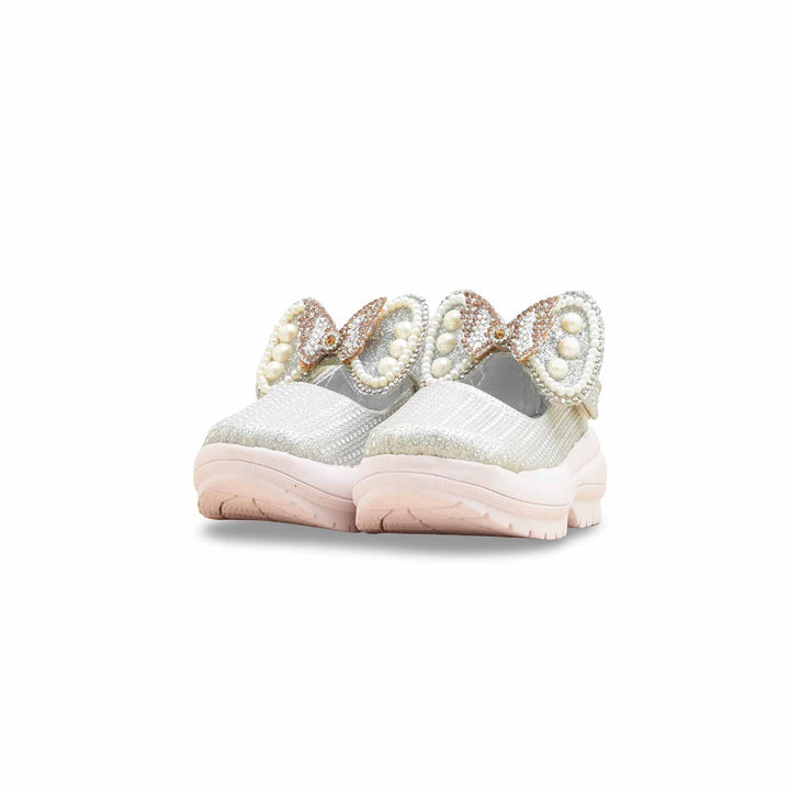 Girls Silver Fancy Pumps KD2558