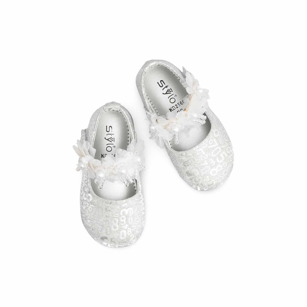 Girls Silver Fancy Pumps KD2560