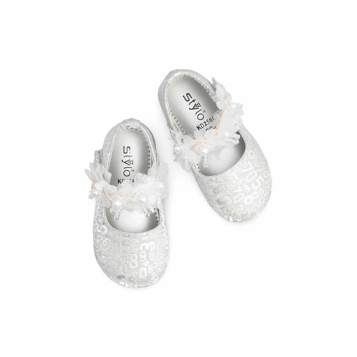 Girls Silver Fancy Pumps KD2560