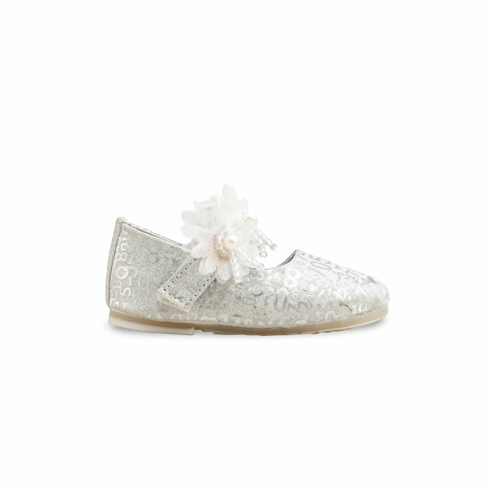Girls Silver Fancy Pumps KD2560