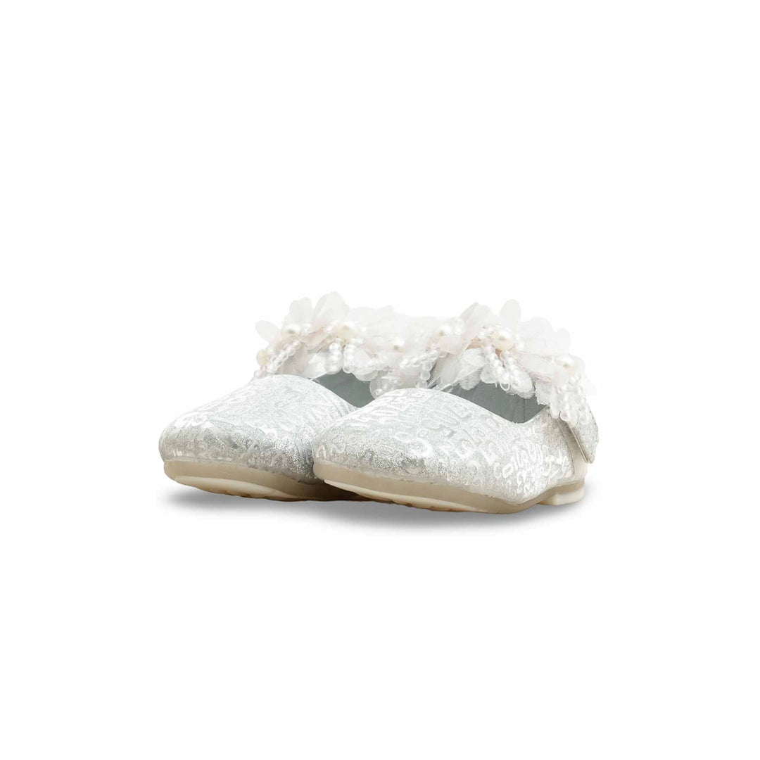 Girls Silver Fancy Pumps KD2560