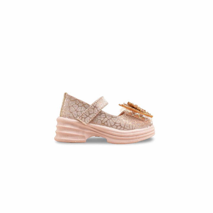 Girls Peach Fancy Pumps KD2561