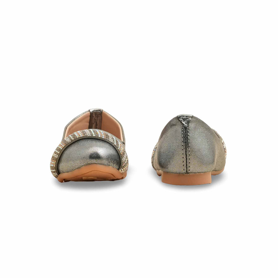 Girls Grey Fancy Pumps KD2562