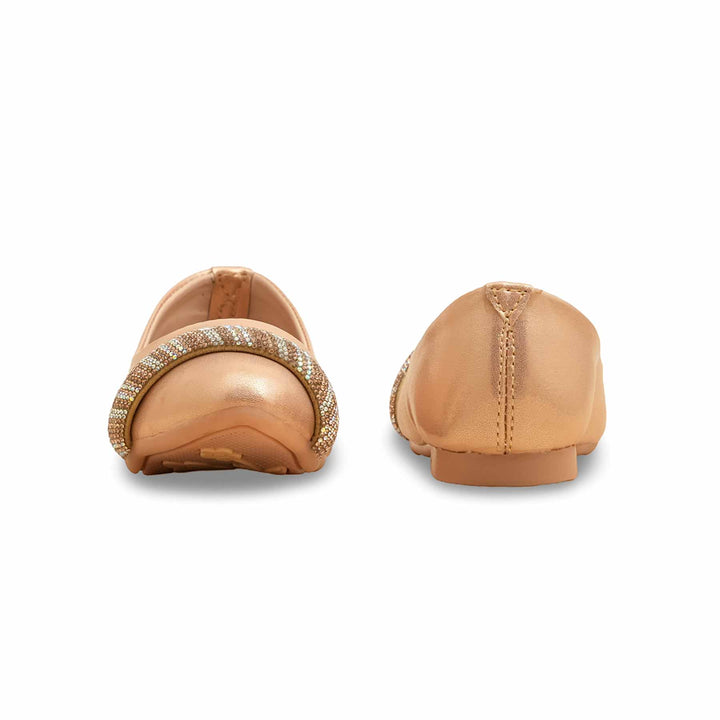 Girls Peach Fancy Pumps KD2562