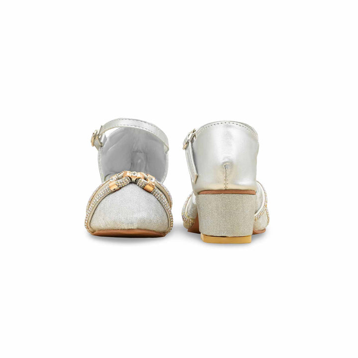 Girls Silver Fancy Pumps KD2563