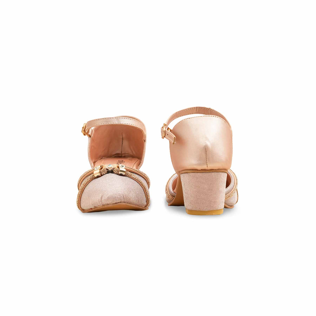 Girls Peach Fancy Court Shoes KD2563