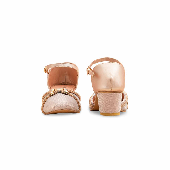 Girls Peach Fancy Court Shoes KD2563