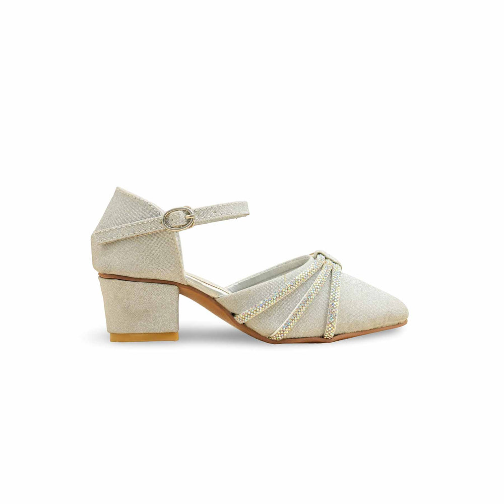 Girls Silver Fancy Pumps KD2564