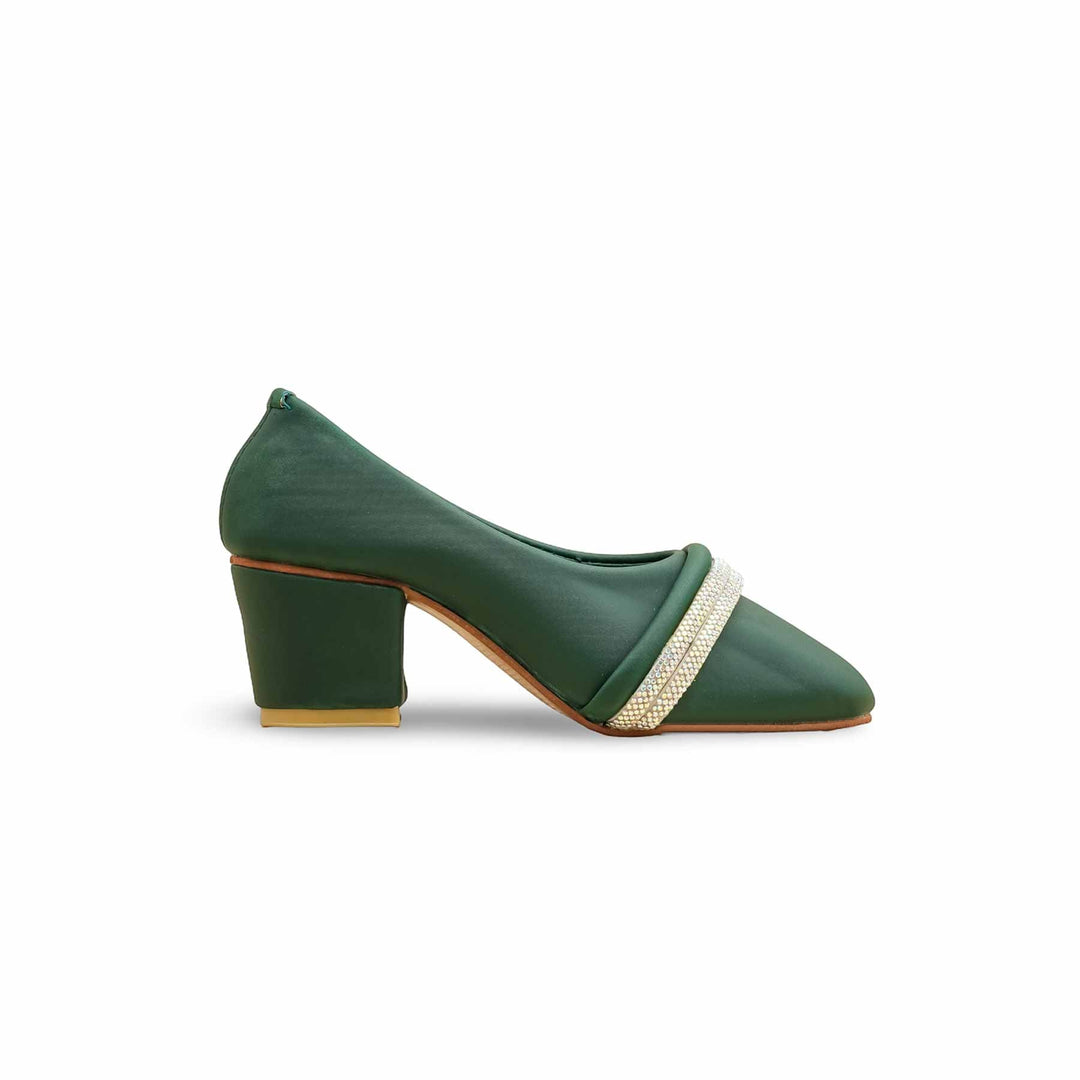 Girls Green Formal Pumps KD2565