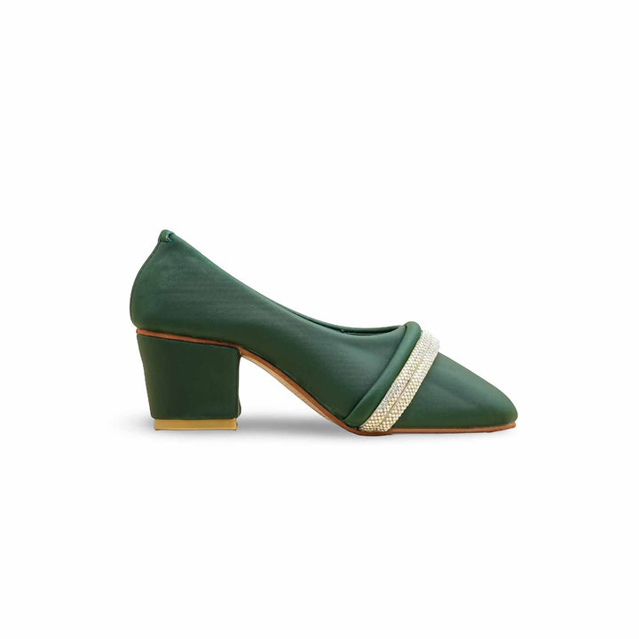 Girls Green Formal Pumps KD2565