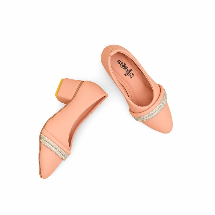 Girls Pink Formal Pumps KD2565