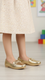 Girls Golden Formal Moccasin KD2571