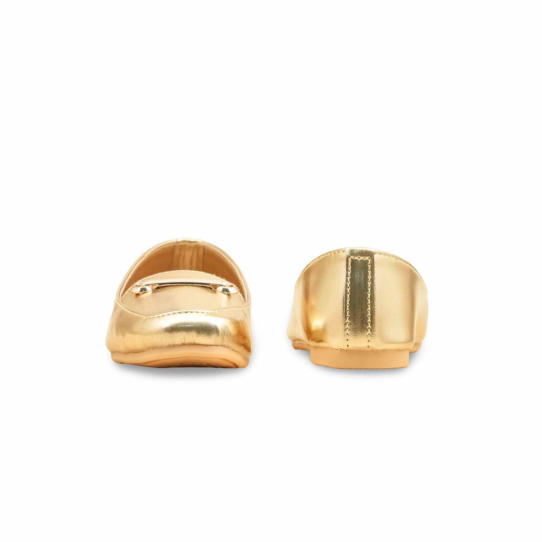 Girls Golden Formal Moccasin KD2571