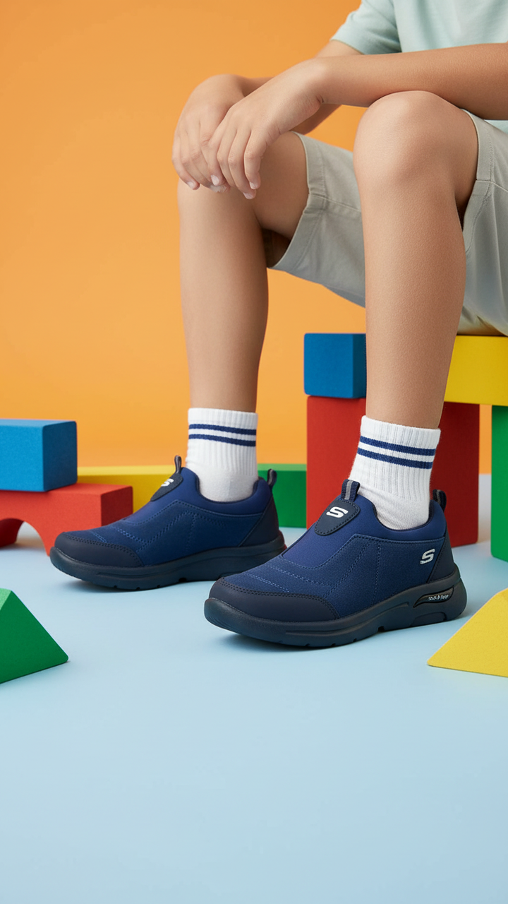 Boys Navy Casual Canvas KD2575