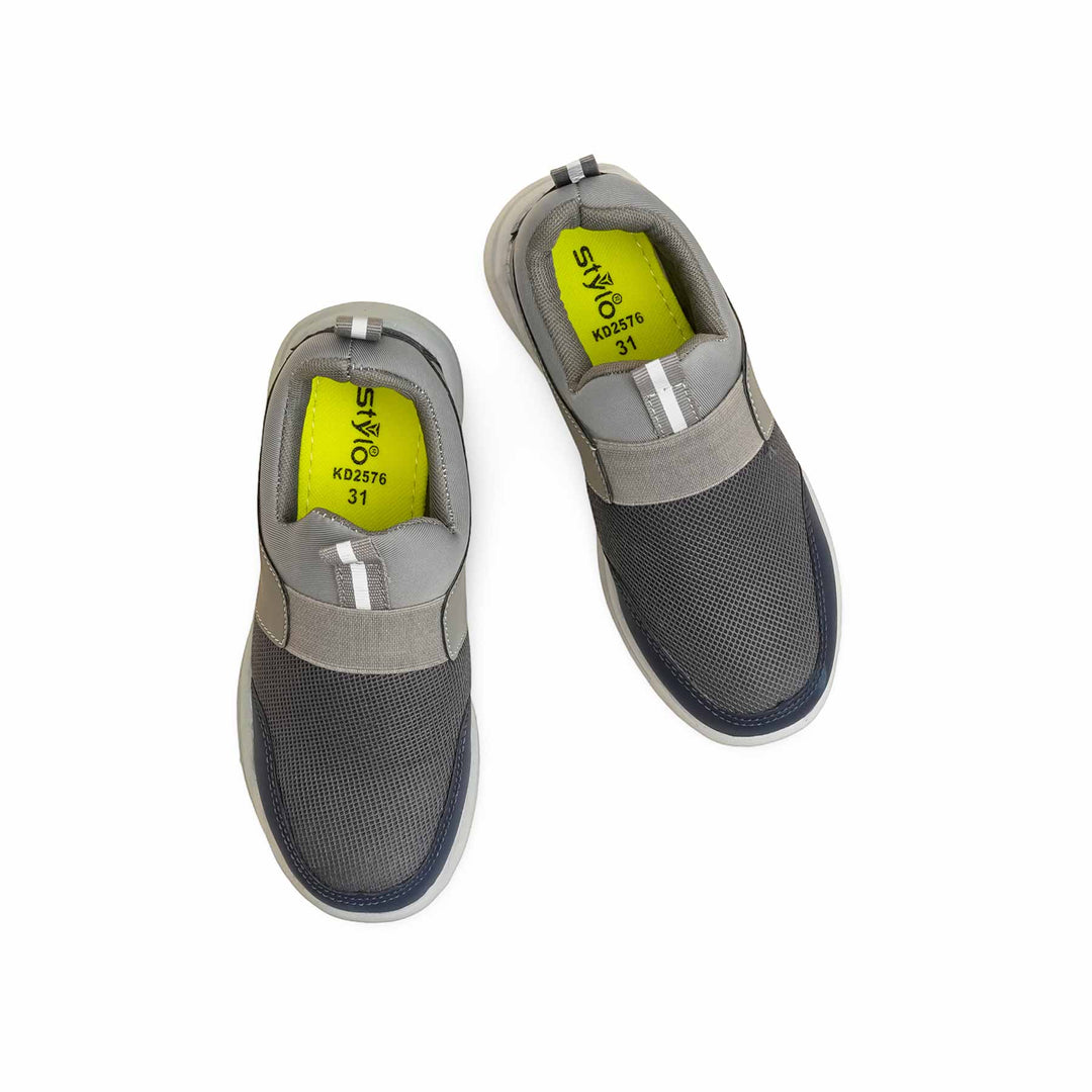 Boys Grey Casual Canvas KD2576