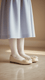 Girls White Formal Pumps KD2577