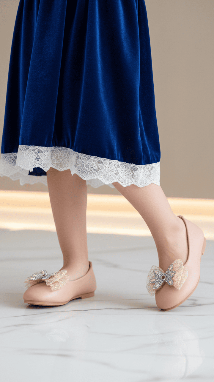 Girls Pink Formal Pumps KD2577