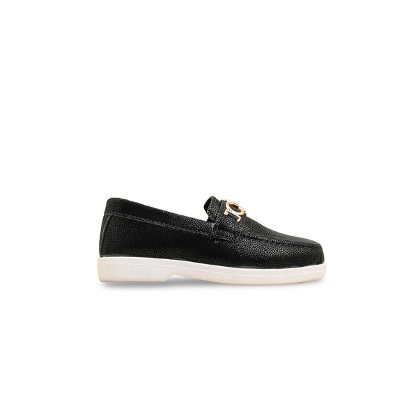 Boys Black Formal Moccasin KD2578