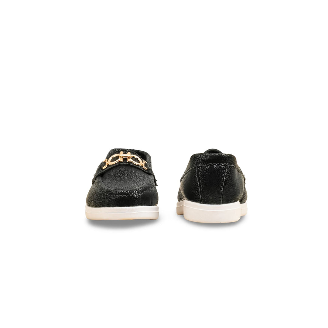 Boys Black Formal Moccasin KD2578