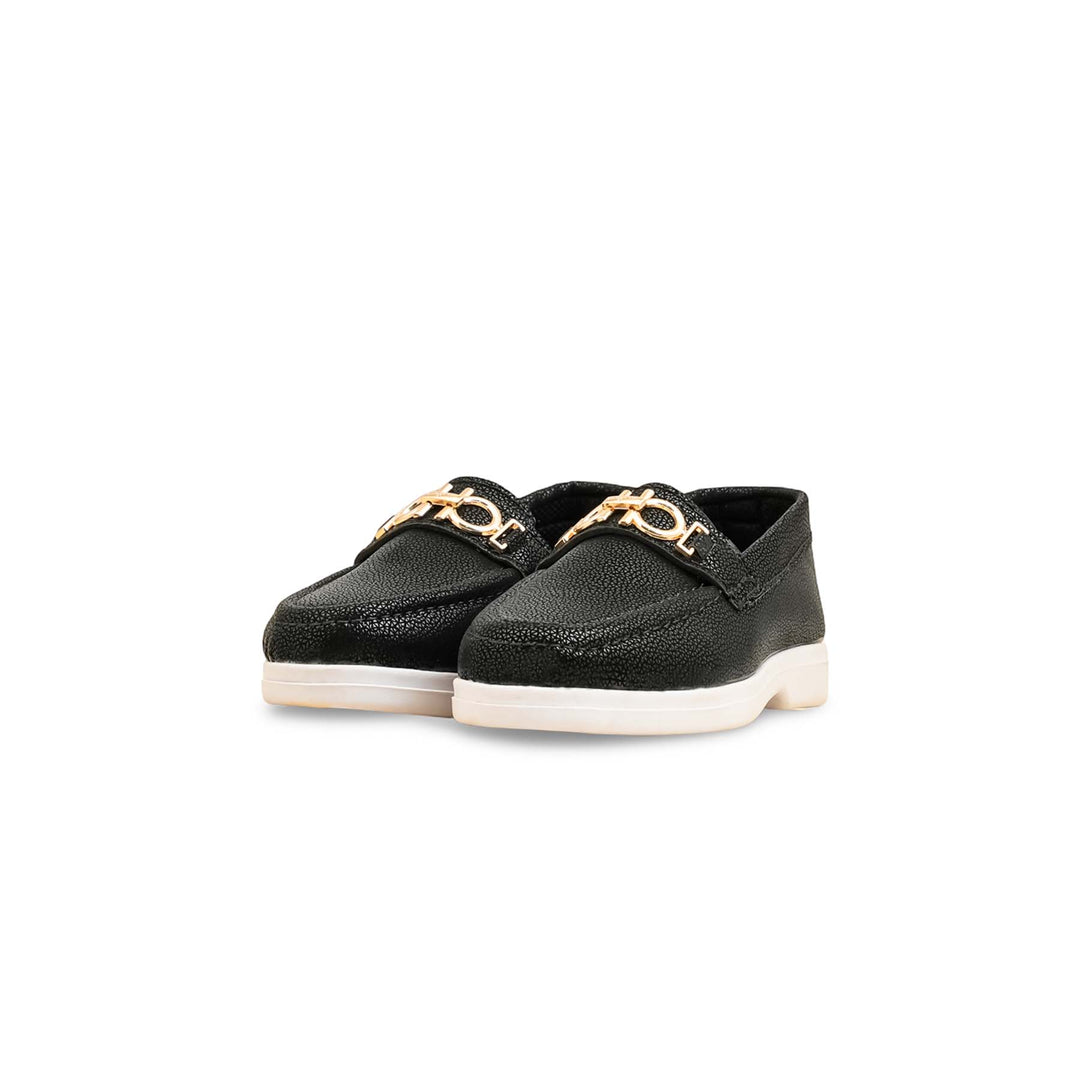 Boys Black Formal Moccasin KD2578
