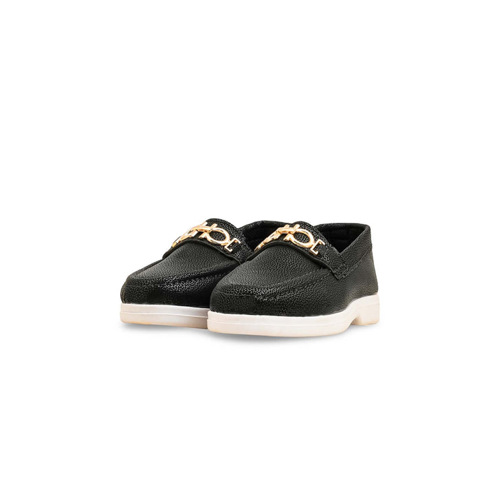 Boys Black Formal Moccasin KD2578