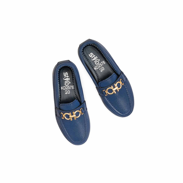 Boys Navy Formal Moccasin KD2578