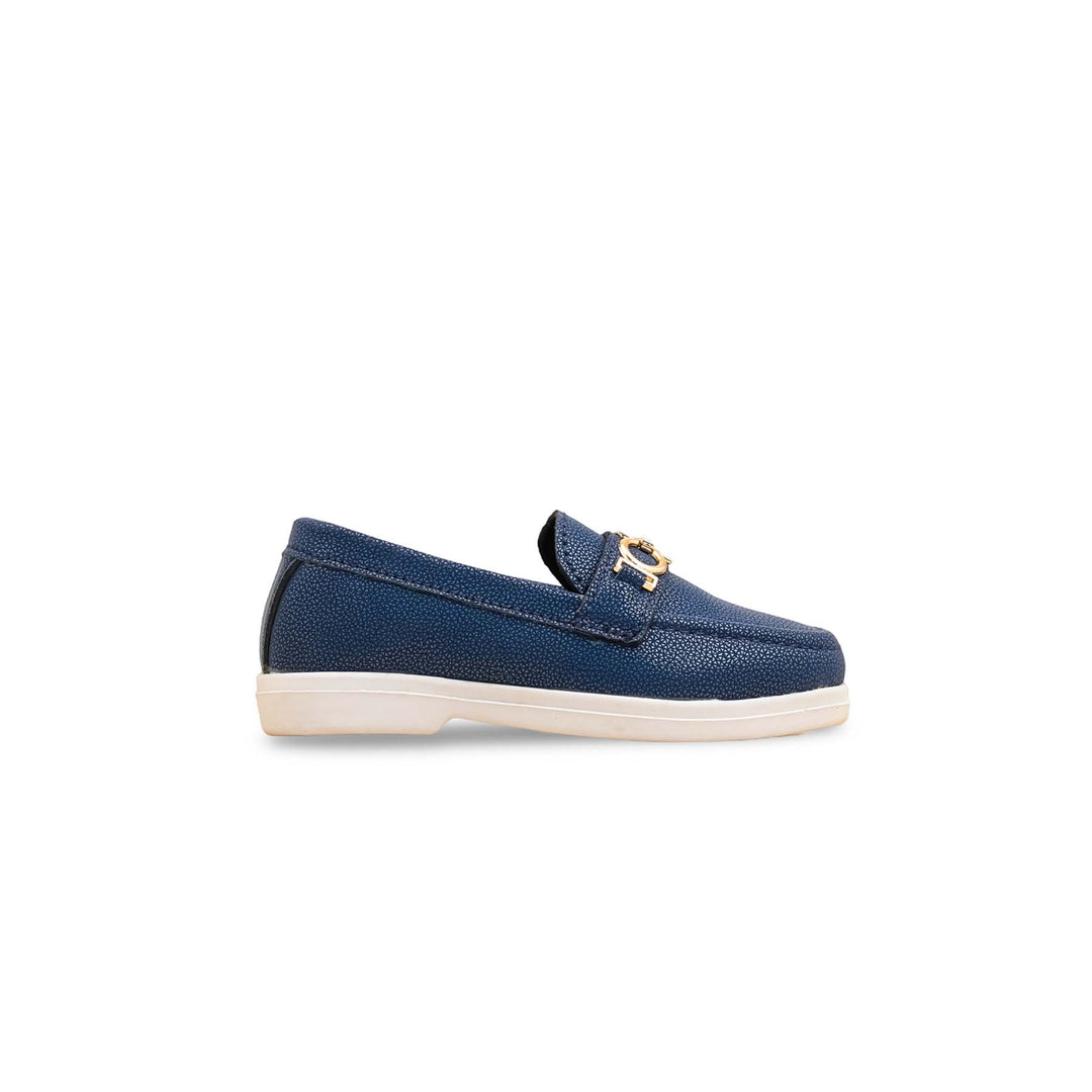 Boys Navy Formal Moccasin KD2578