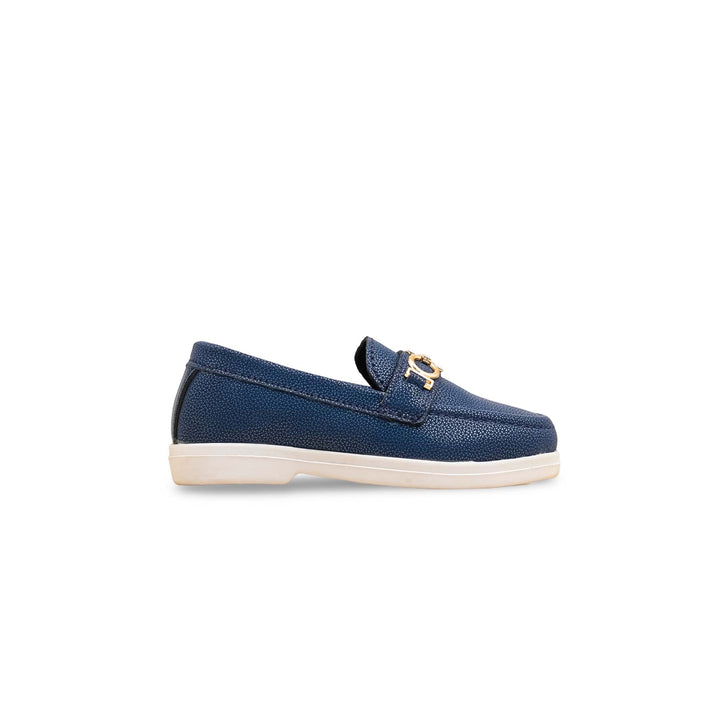 Boys Navy Formal Moccasin KD2578