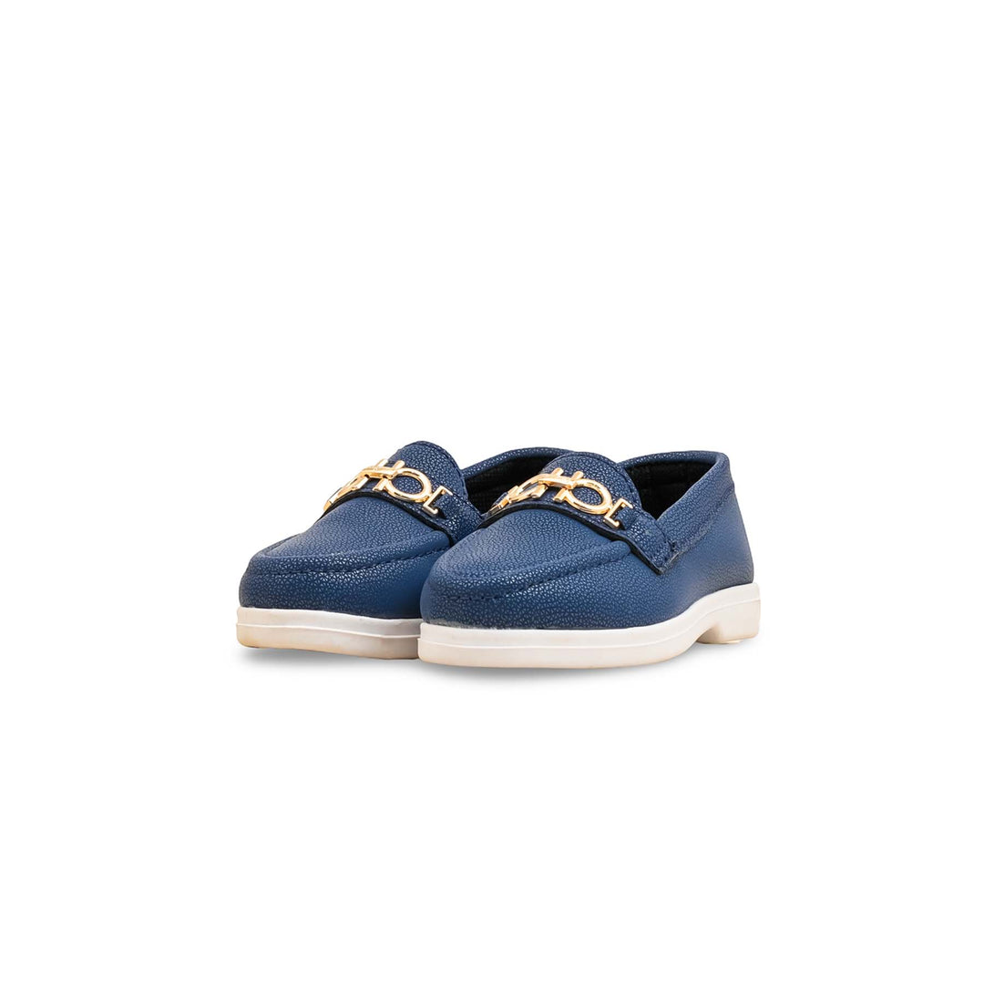 Boys Navy Formal Moccasin KD2578