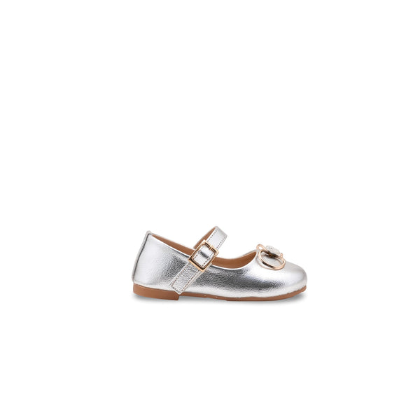 Girls Silver Fancy Pumps KD2582
