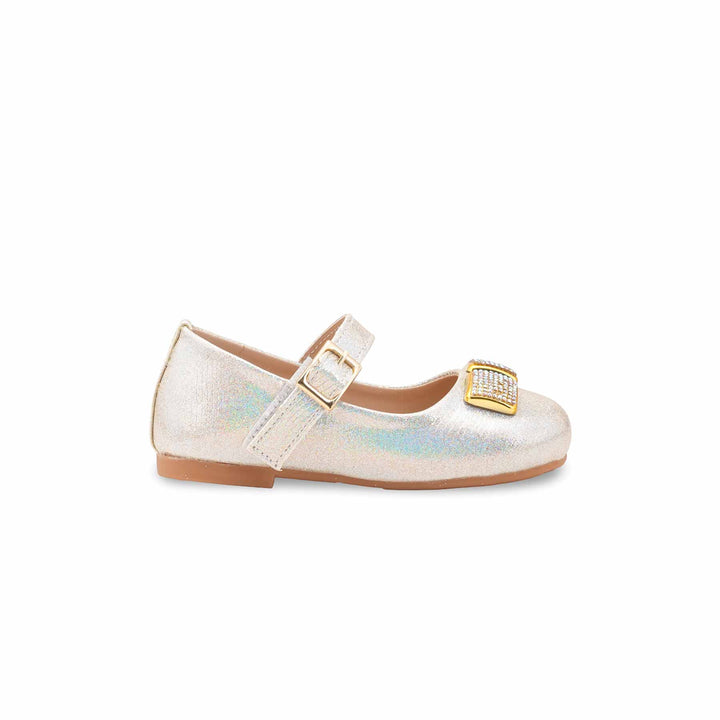 Girls Golden Fancy Pumps KD2583