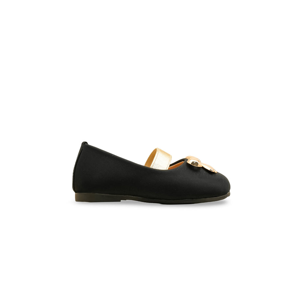 Girls Black Formal Pumps KD2584