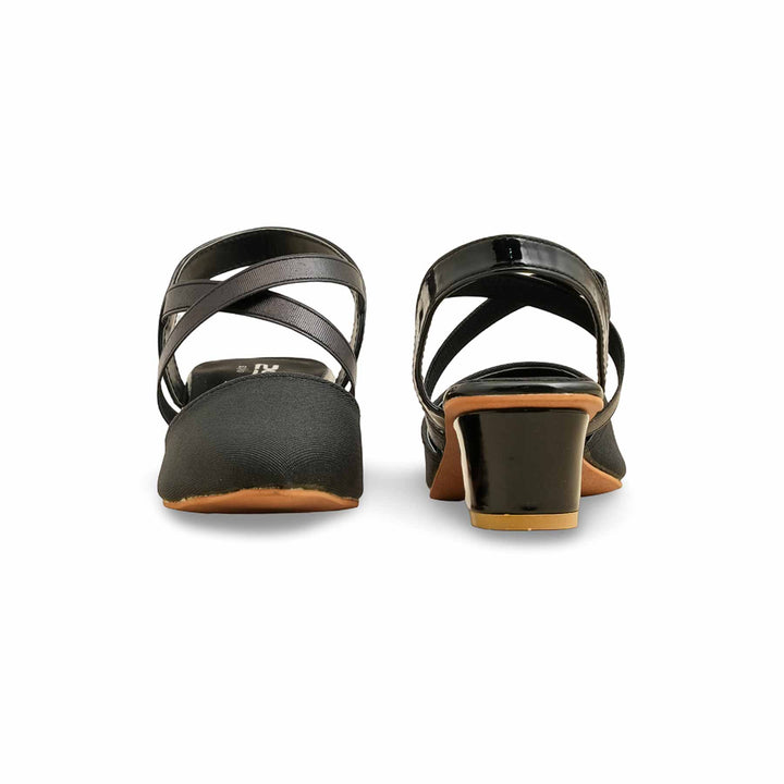 Girls Black Fancy Court Shoes KD2586