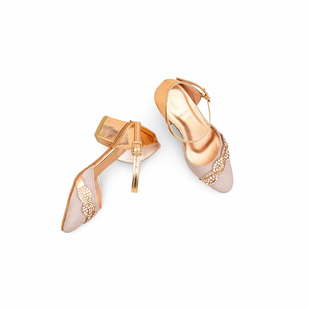 Girls Peach Fancy Pumps KD2587