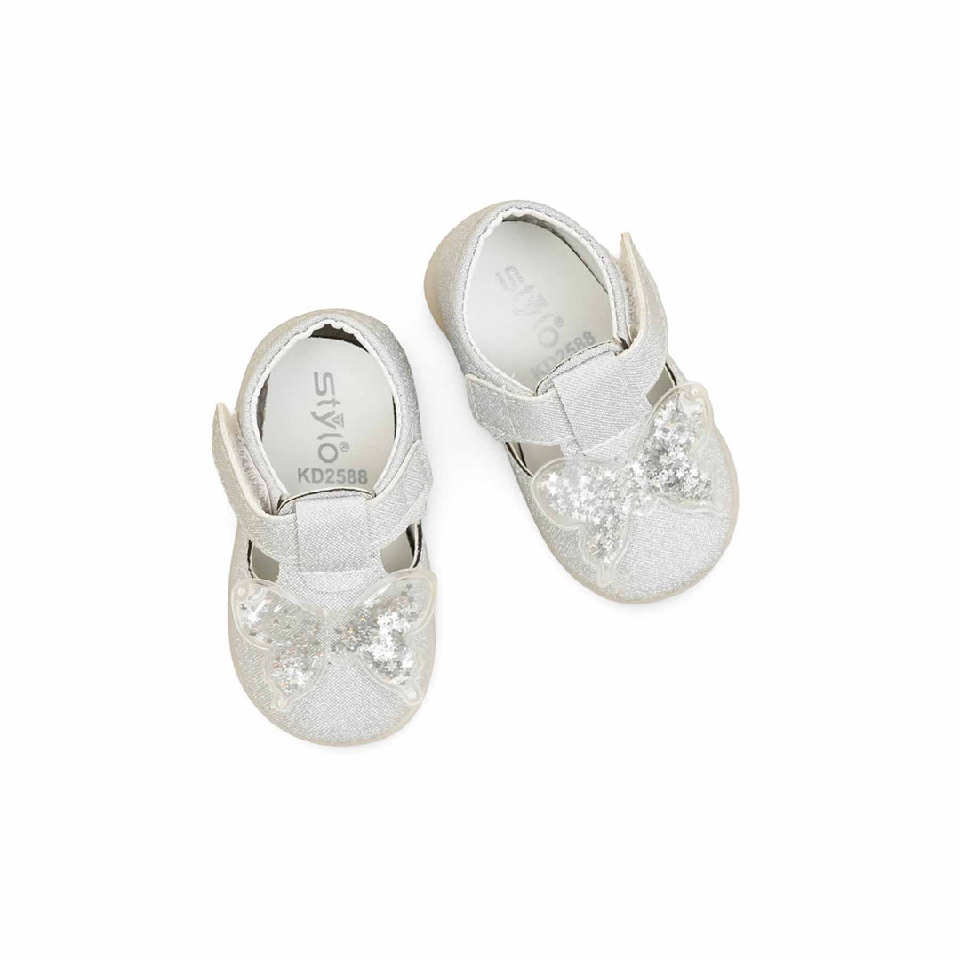 Babies Silver Casual Booties KD2588