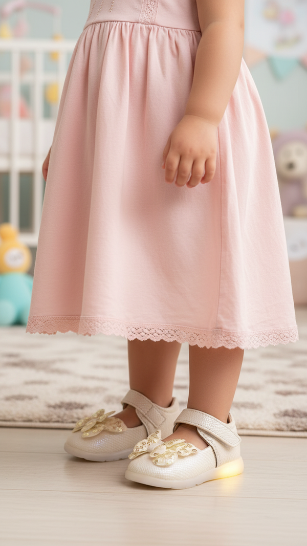 Babies Golden Casual Booties KD2590