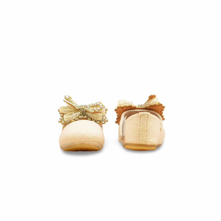 Girls Golden Fancy Pumps KD2594