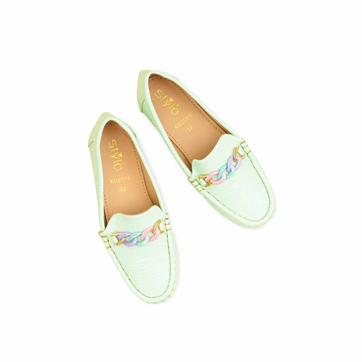 Girls PISTAGREEN Casual Moccasin KD2596