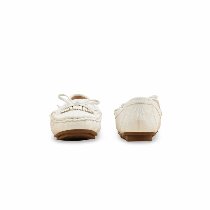 Girls White Casual Moccasin KD2597