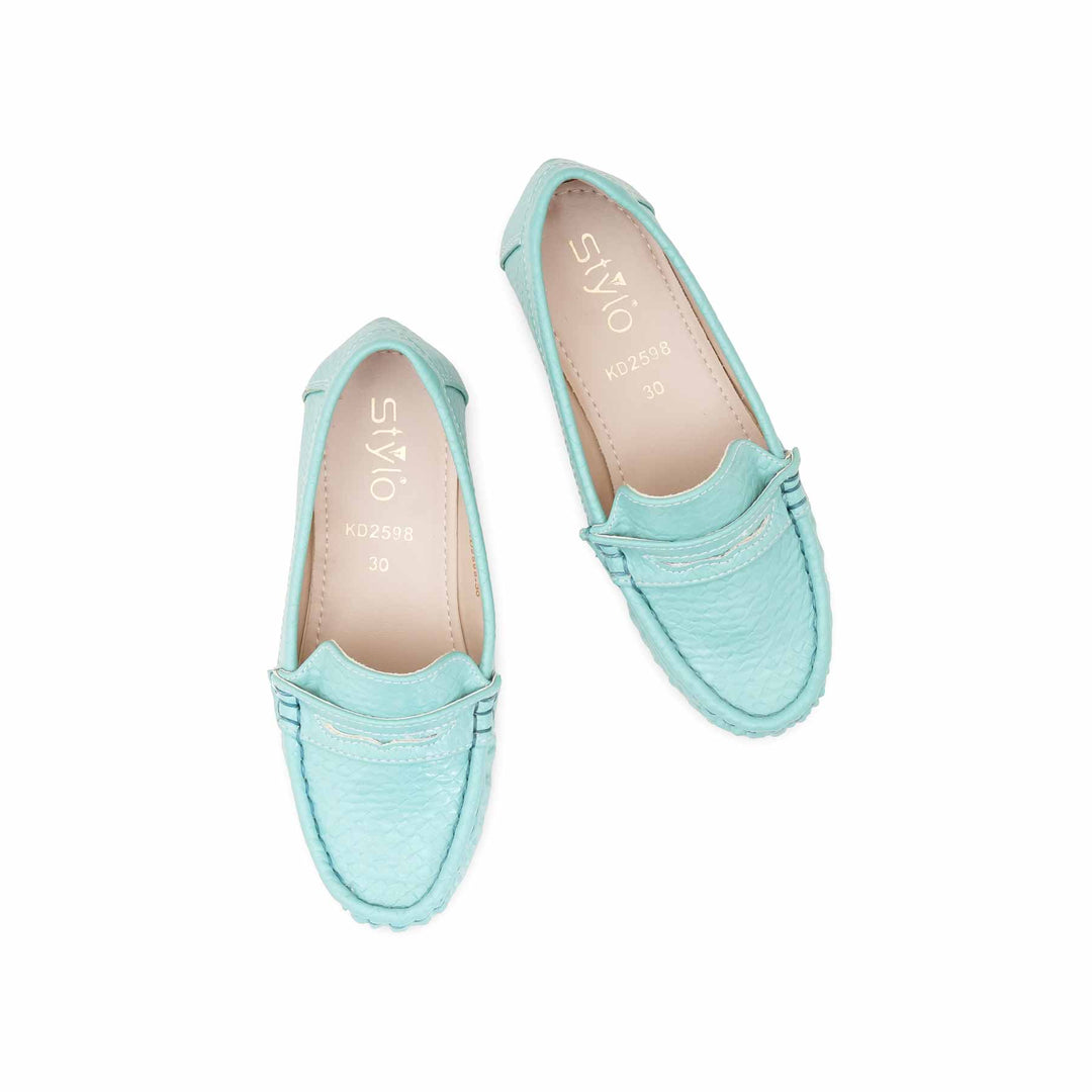 Girls Seagreen Formal Moccasin KD2598