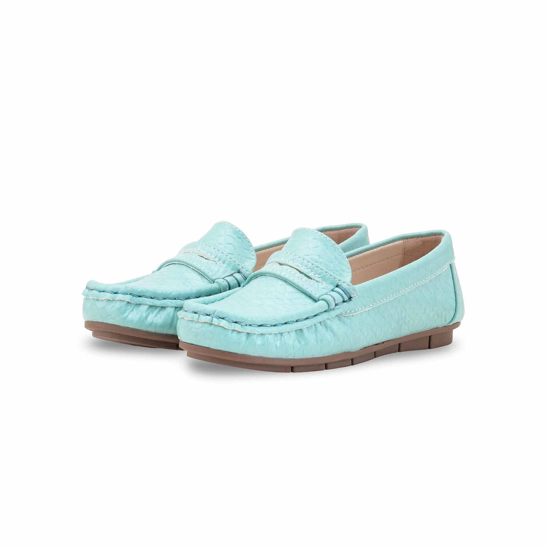 Girls Seagreen Formal Moccasin KD2598