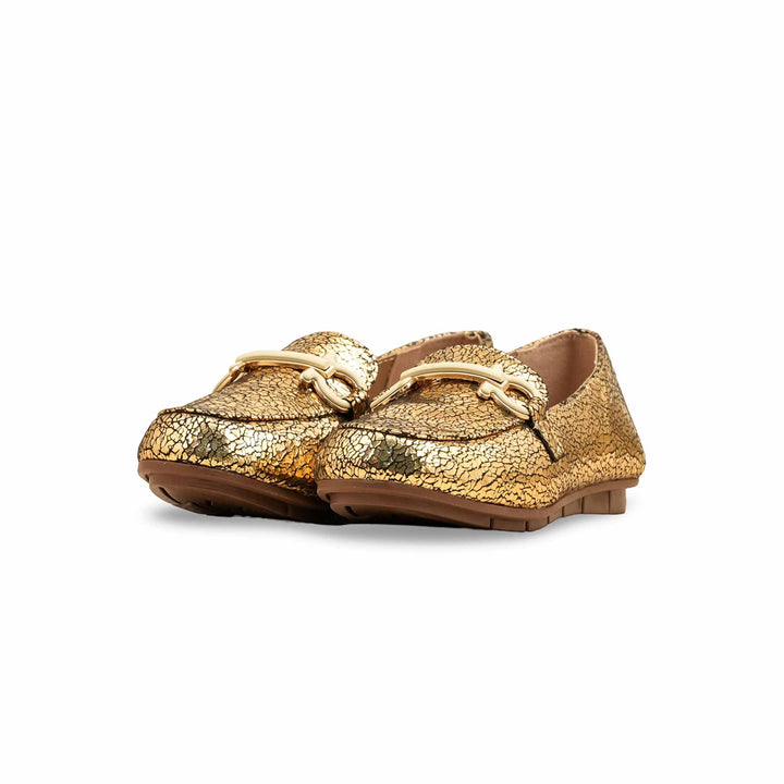 Girls Golden Fancy Moccasin KD2599