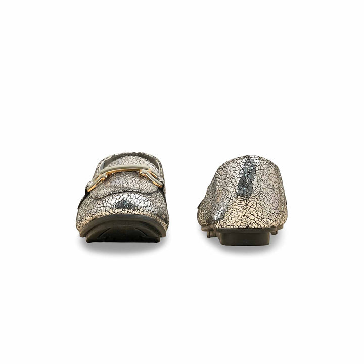 Girls Silver Girls Fancy Moccasin KD2599