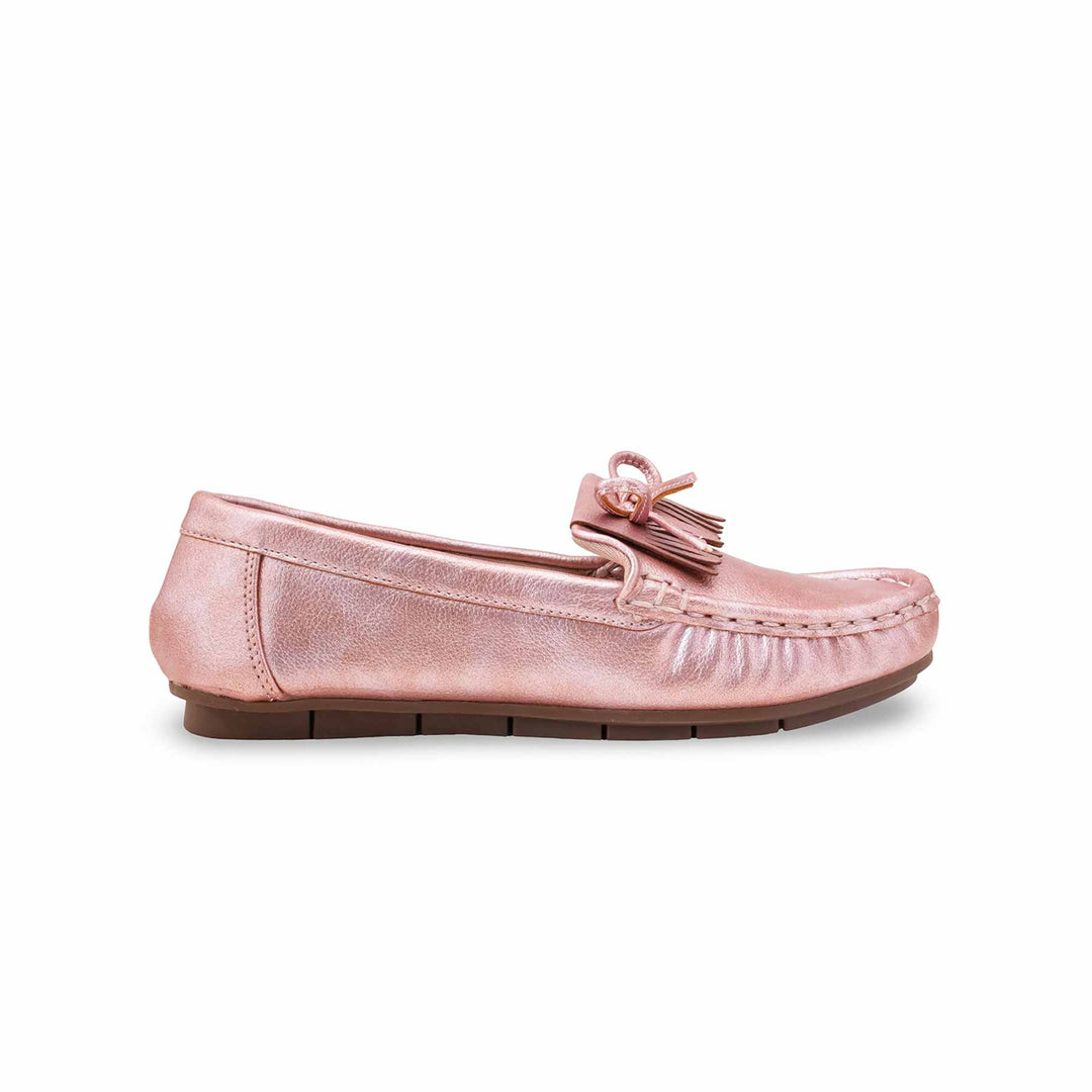 Girls Pink Formal Moccasin KD2600