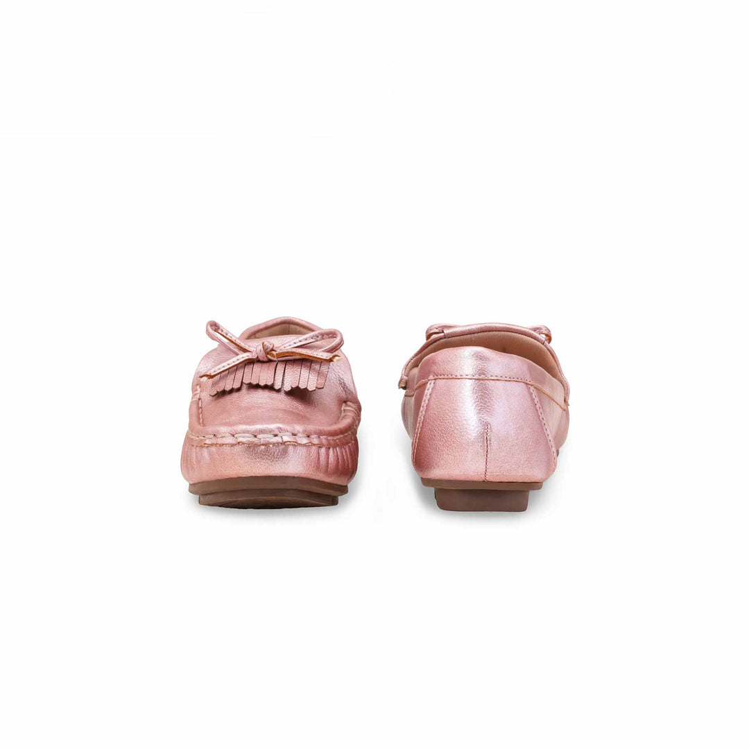 Girls Pink Formal Moccasin KD2600