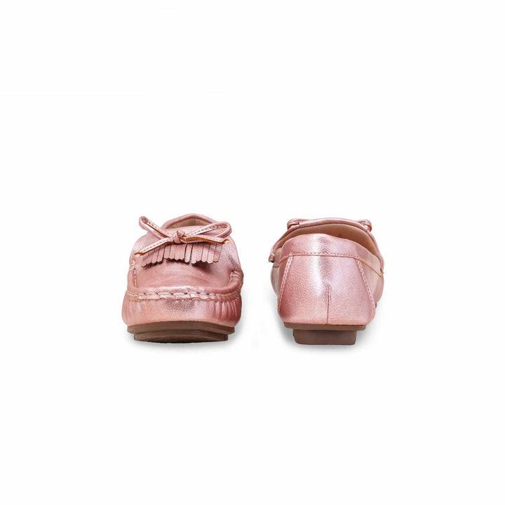 Girls Pink Formal Moccasin KD2600