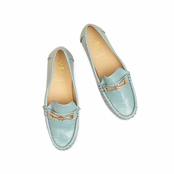Girls Blue Formal Moccasin KD2602