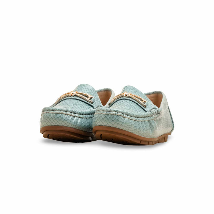 Girls Blue Formal Moccasin KD2602